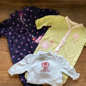 SET OF 3 BABY GIRLS OUTFITS
